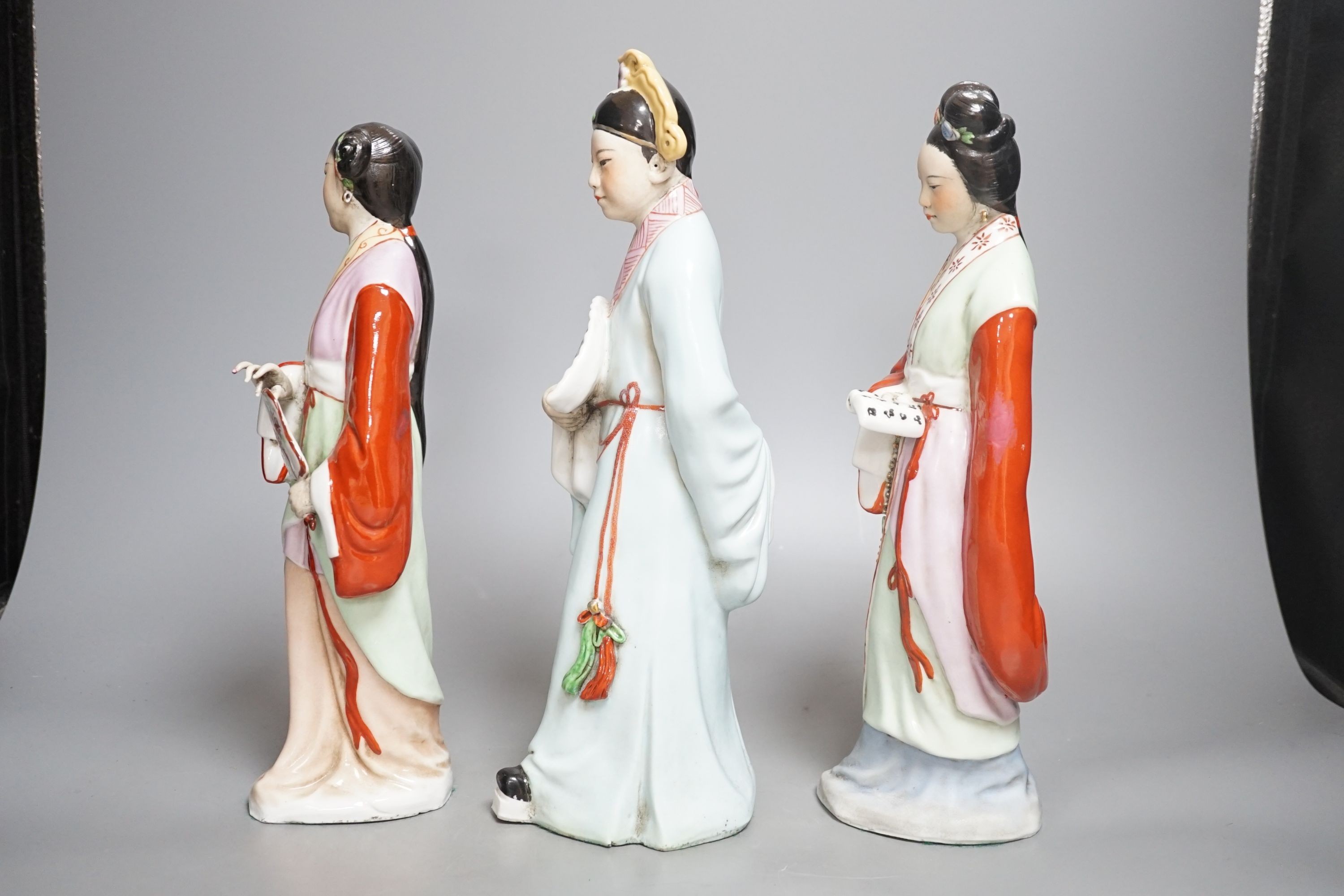 Three Chinese porcelain figures 33cm